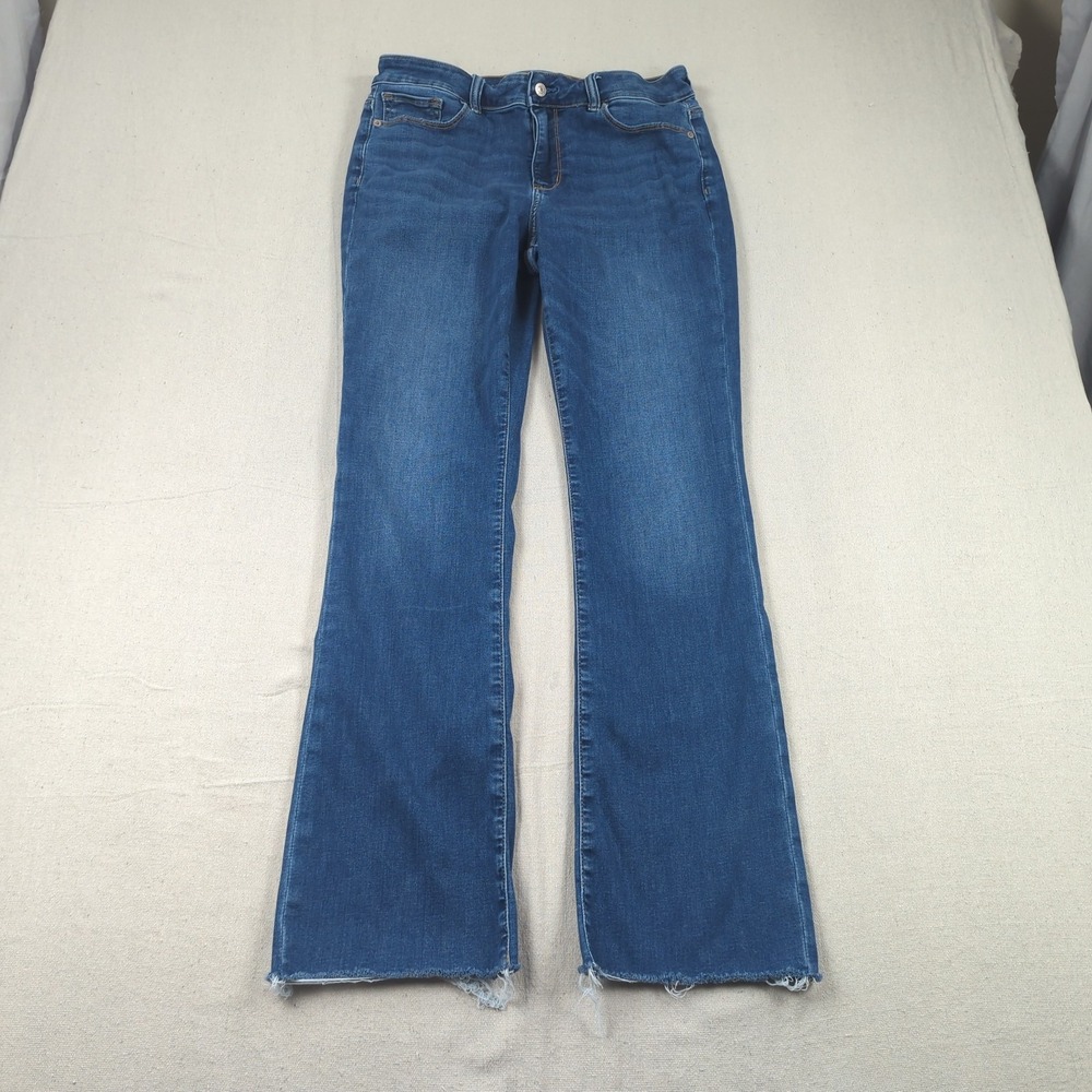 American Eagle Jeans Womens 10 Blue High Rise Skinny Kick Cut Stretch Boho